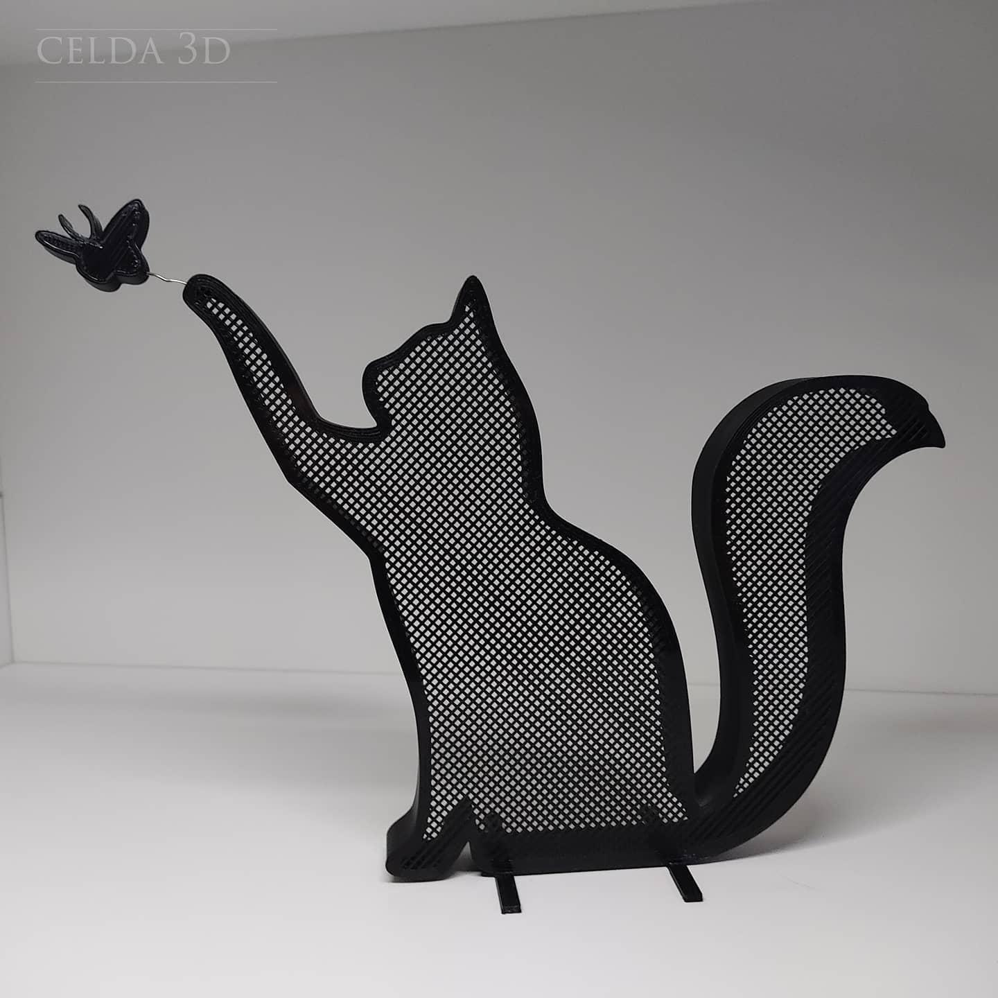 Cat earrings holder 3d model