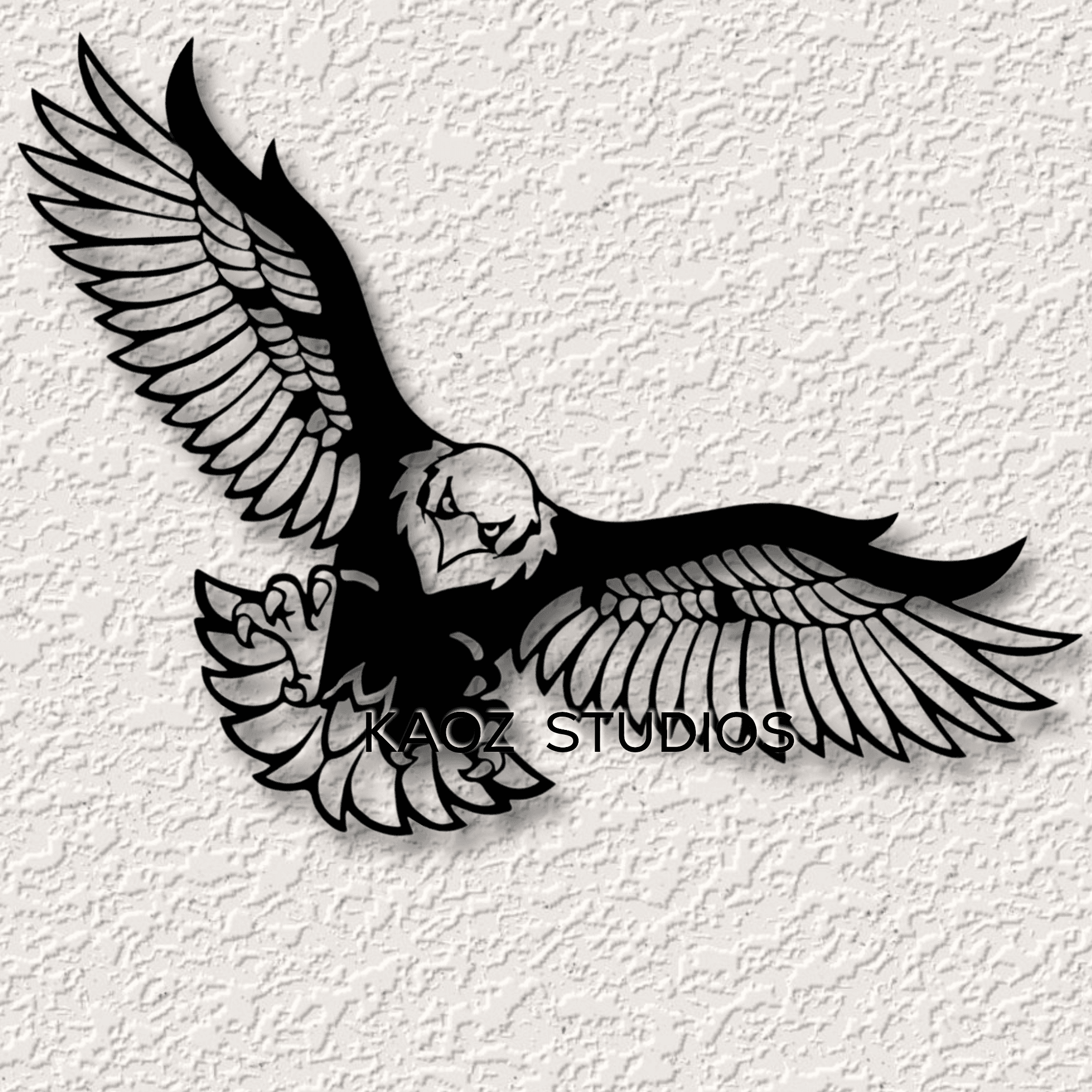 eagle wall art bird of prey wall decor 2d eagle decoration 3d model