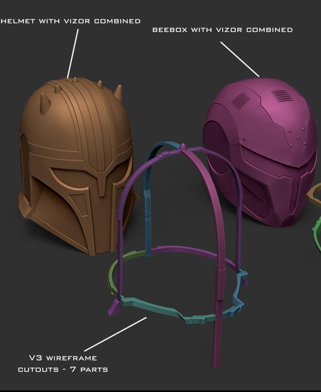 Beebox Bounty Hunter helmet 3d model