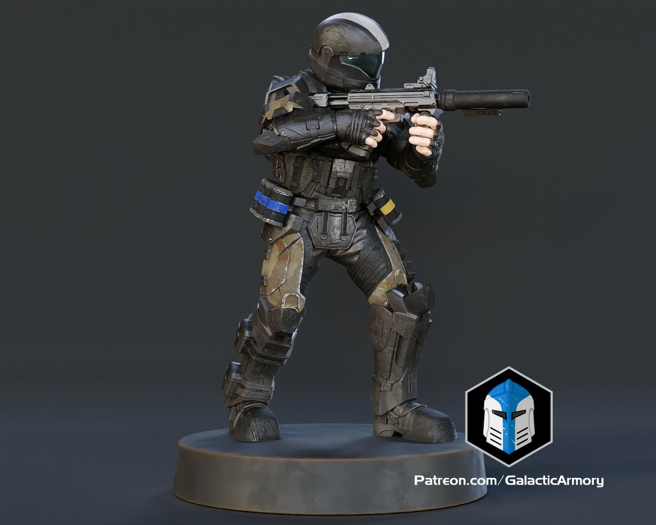 1:48 Scale Halo Alpha 9 ODST Miniatures - 3D Print Files 3d model