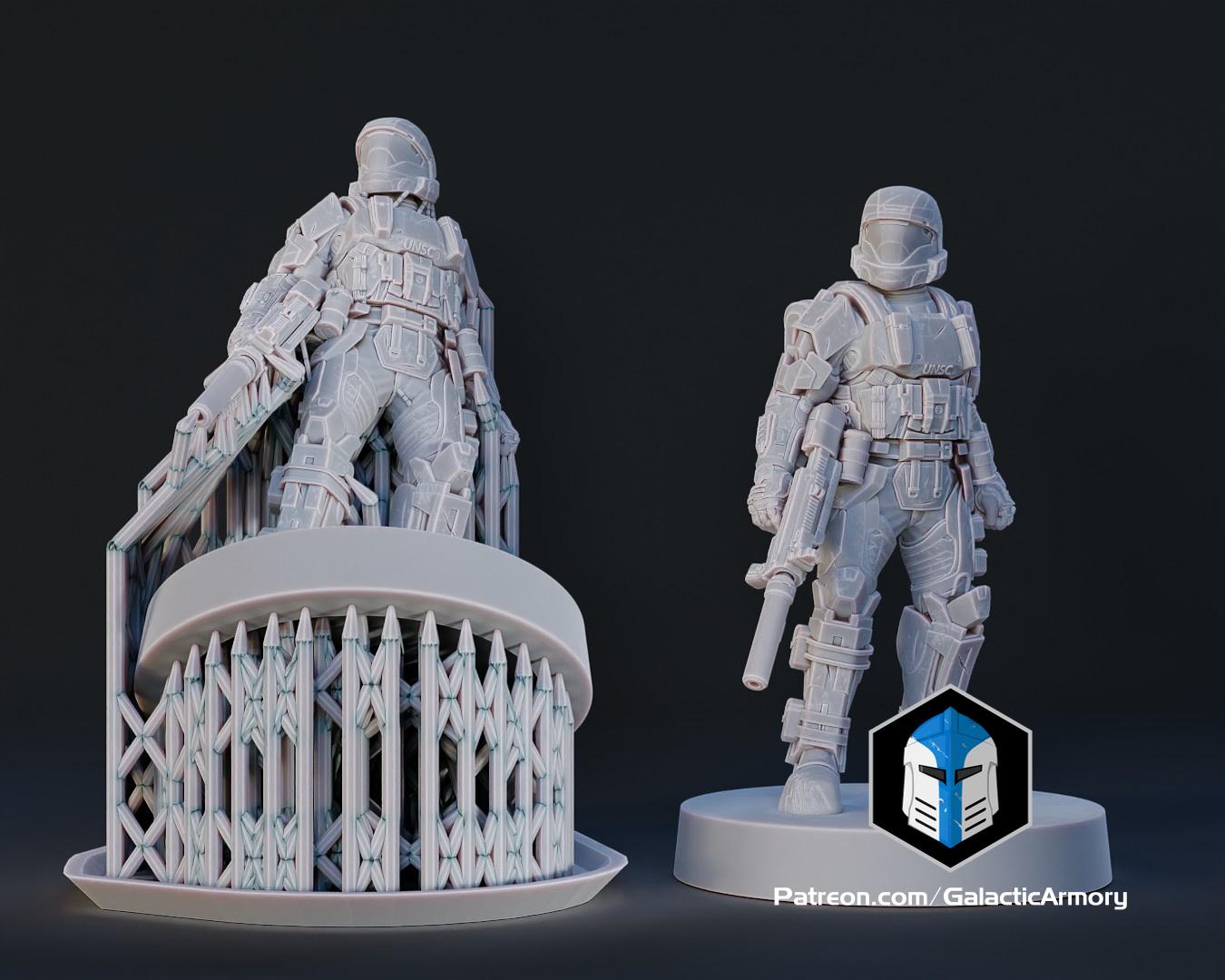 1:48 Scale Halo Alpha 9 ODST Miniatures - 3D Print Files 3d model