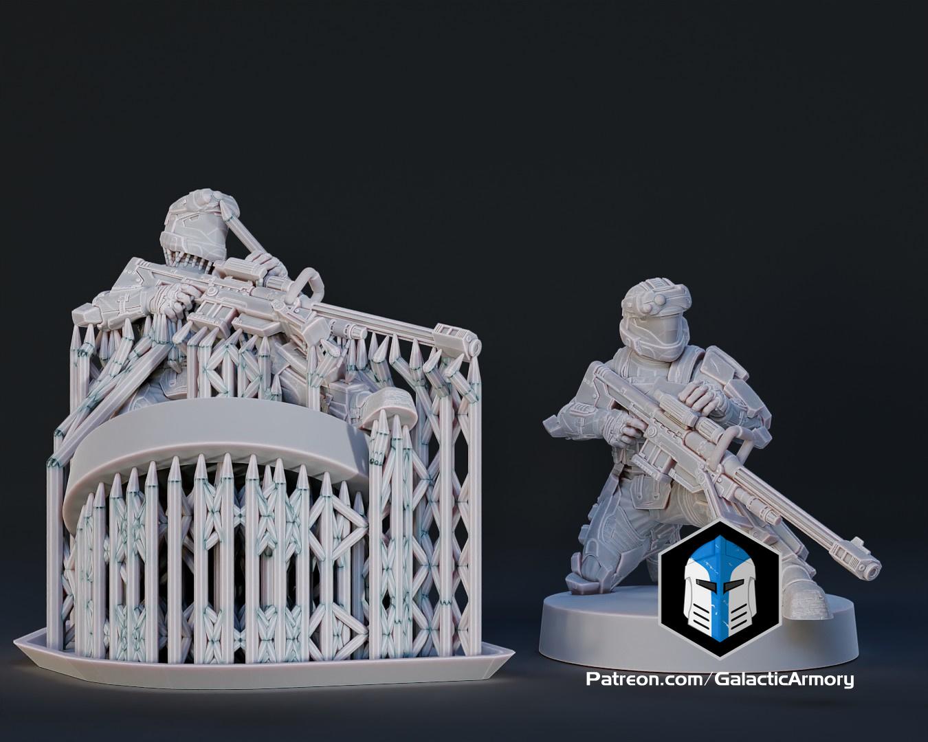 1:48 Scale Halo Alpha 9 ODST Miniatures - 3D Print Files 3d model