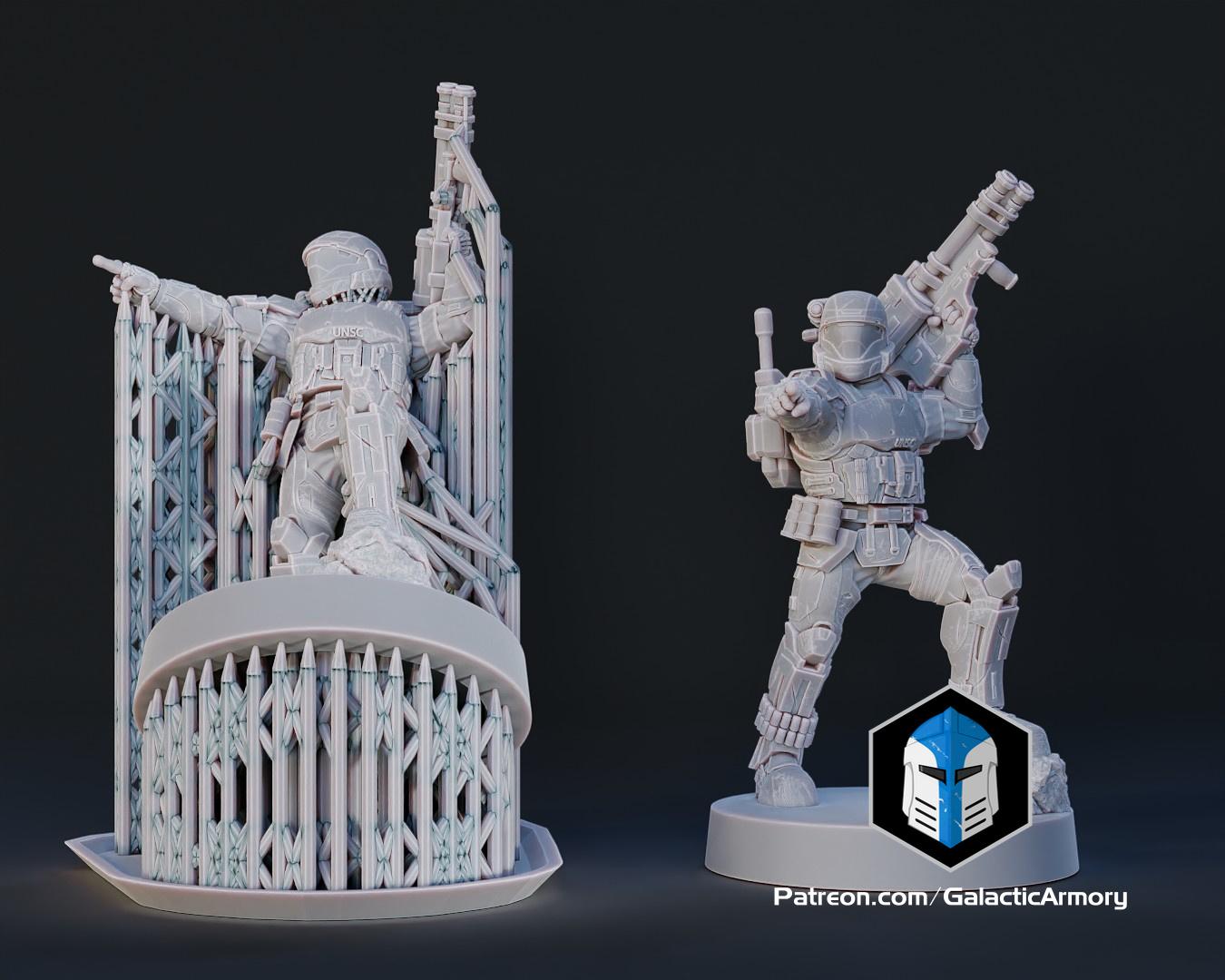 1:48 Scale Halo Alpha 9 ODST Miniatures - 3D Print Files 3d model