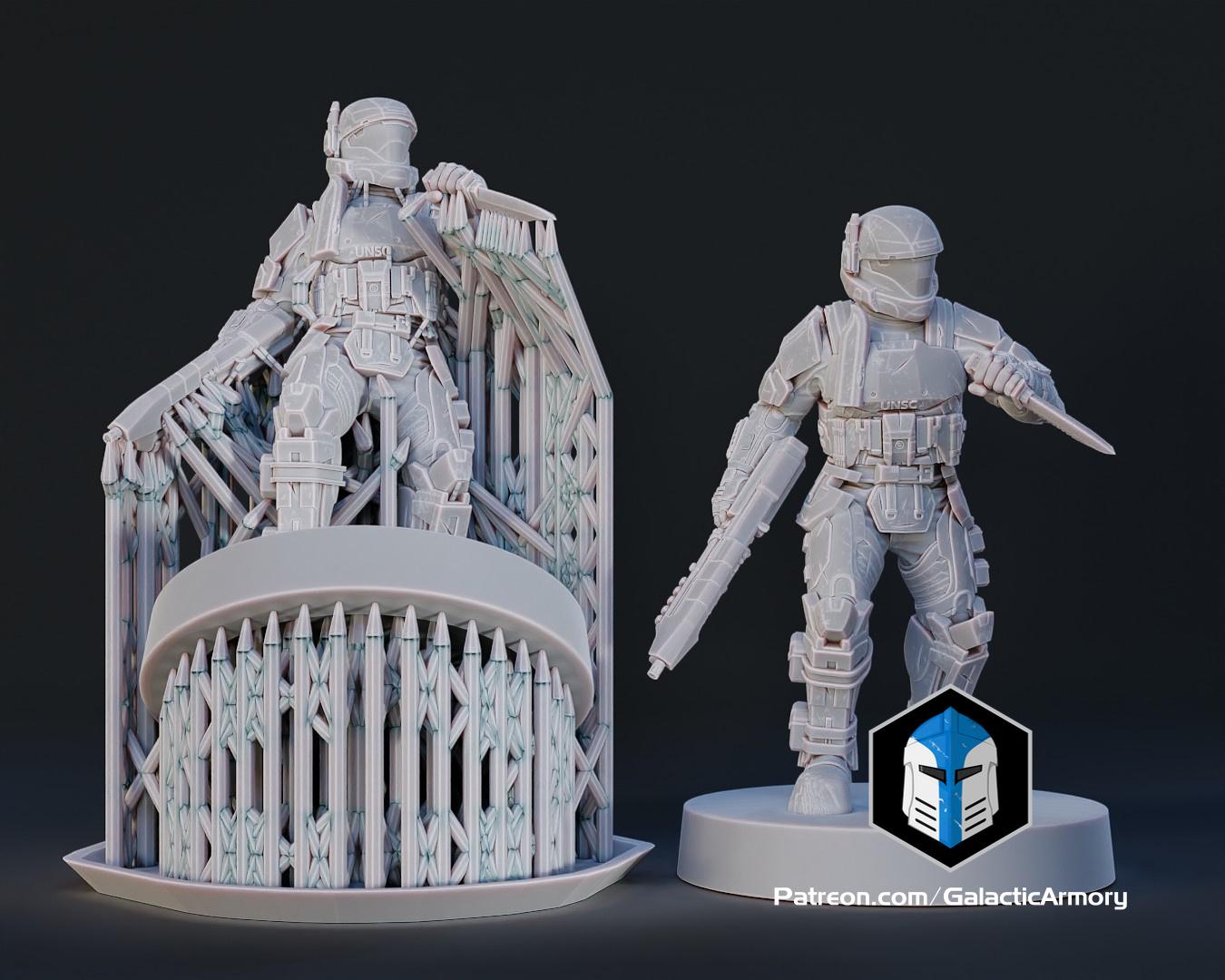 1:48 Scale Halo Alpha 9 ODST Miniatures - 3D Print Files 3d model