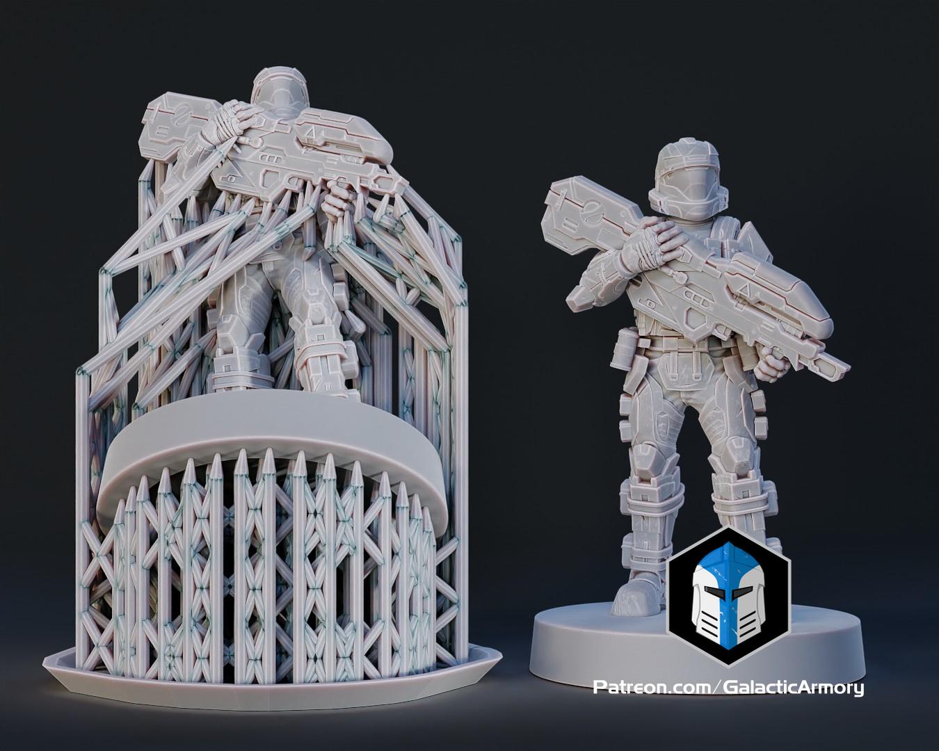 1:48 Scale Halo Alpha 9 ODST Miniatures - 3D Print Files 3d model