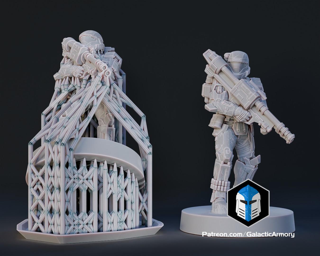 1:48 Scale Halo Alpha 9 ODST Miniatures - 3D Print Files 3d model