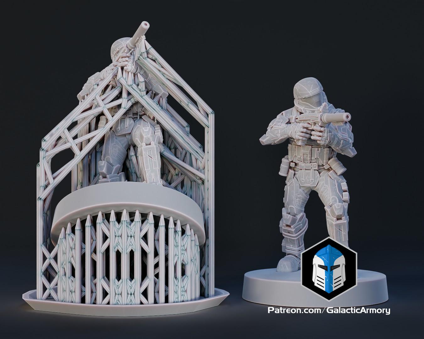 1:48 Scale Halo Alpha 9 ODST Miniatures - 3D Print Files 3d model