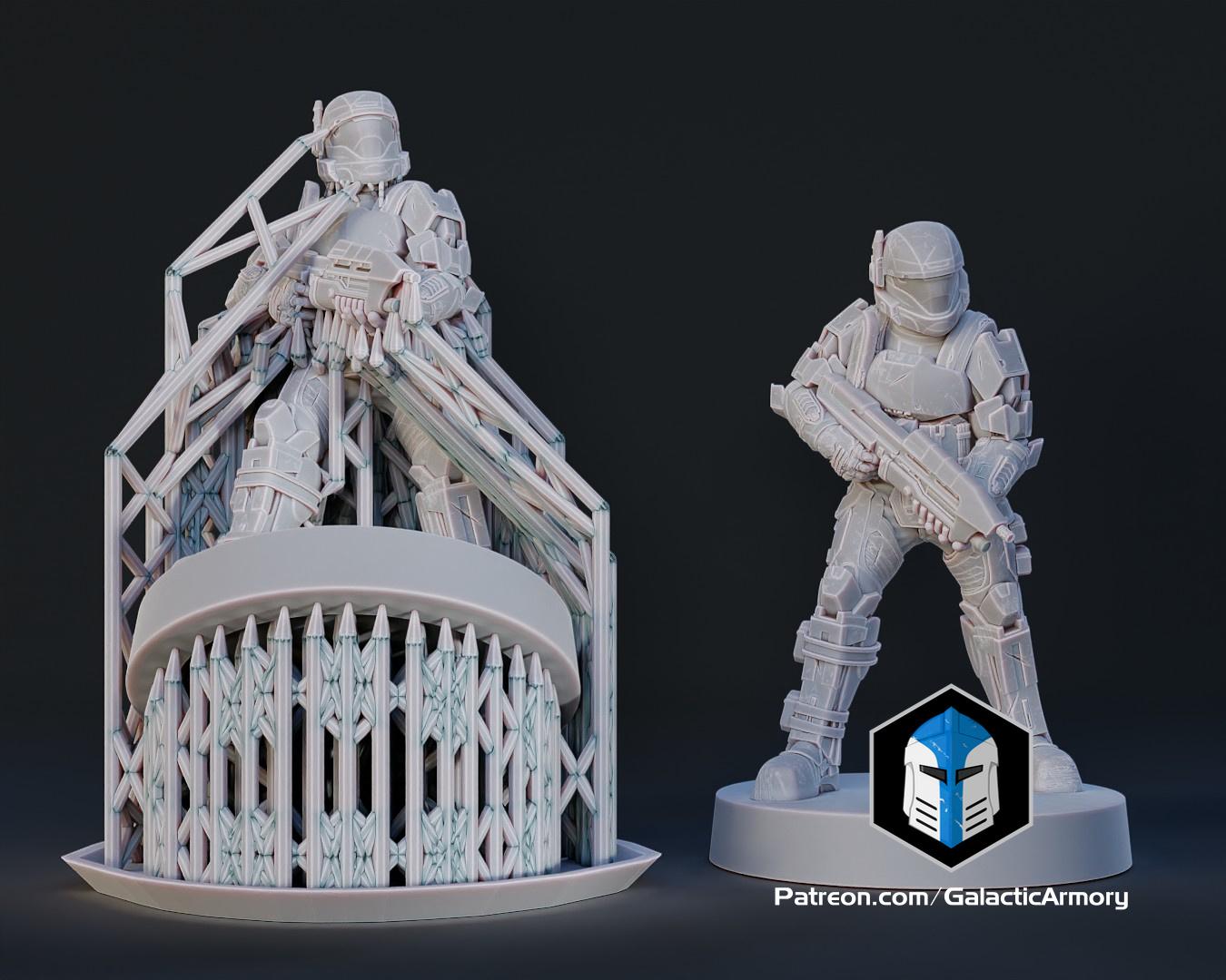 1:48 Scale Halo Alpha 9 ODST Miniatures - 3D Print Files 3d model