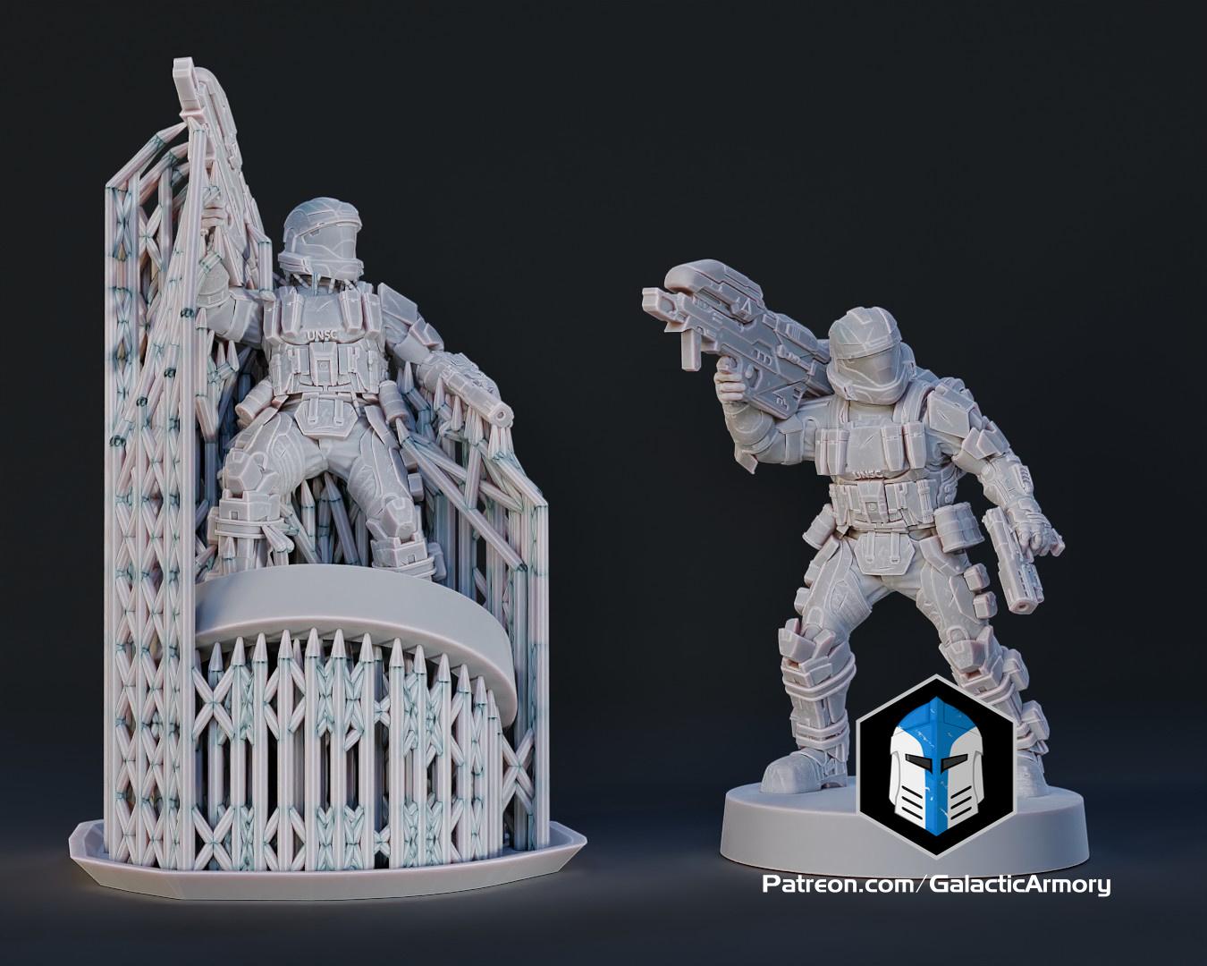 1:48 Scale Halo Alpha 9 ODST Miniatures - 3D Print Files 3d model