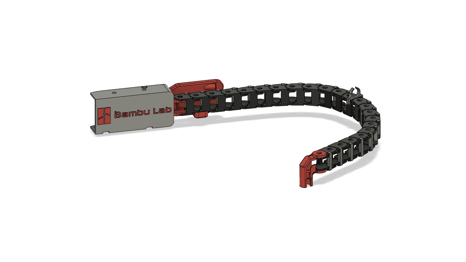 Bambu Lab P1P Cable Drag Chain Assembly 3d model