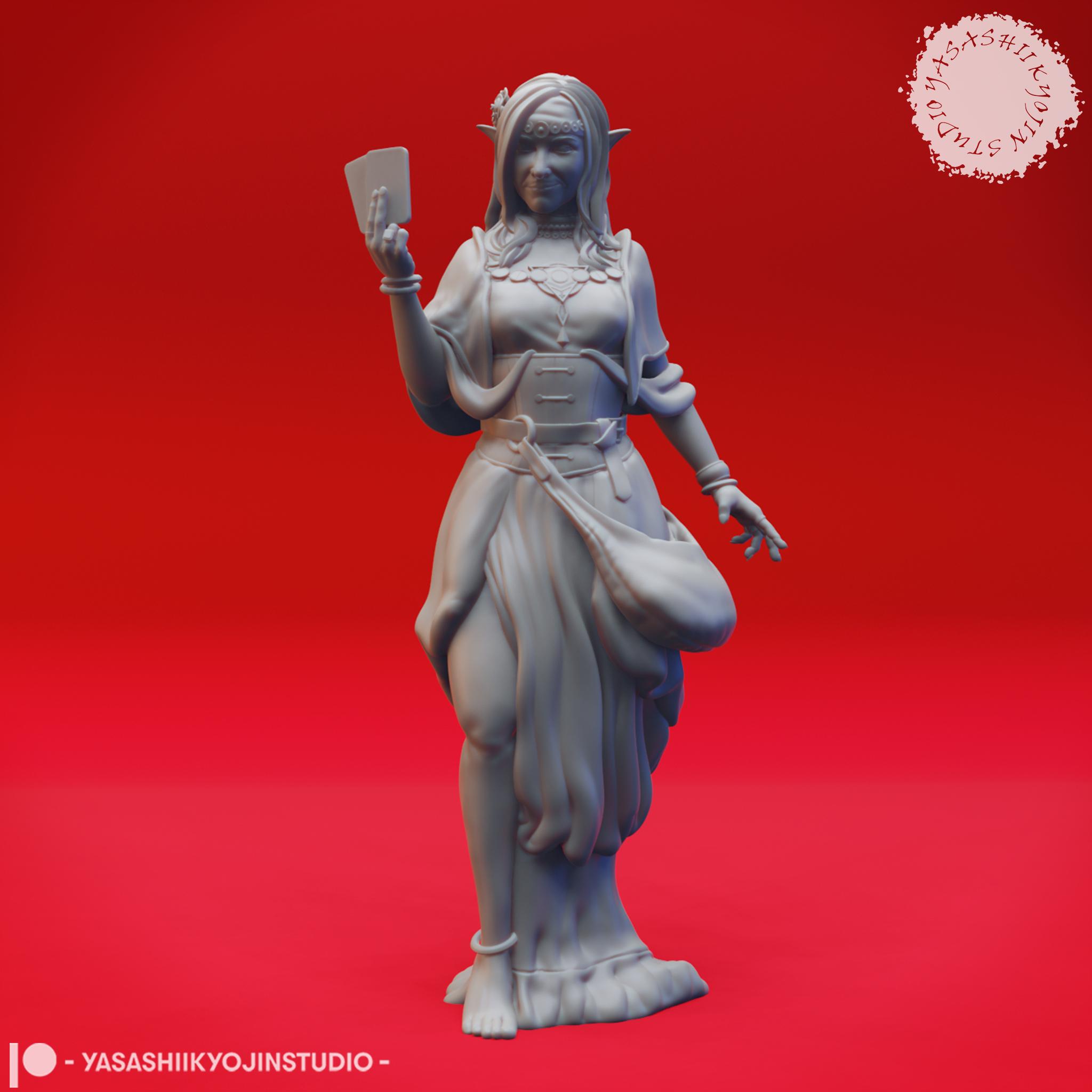 Vadoma - Fortune Teller Pair - Tabletop Miniatures (Pre-Supported) 3d model