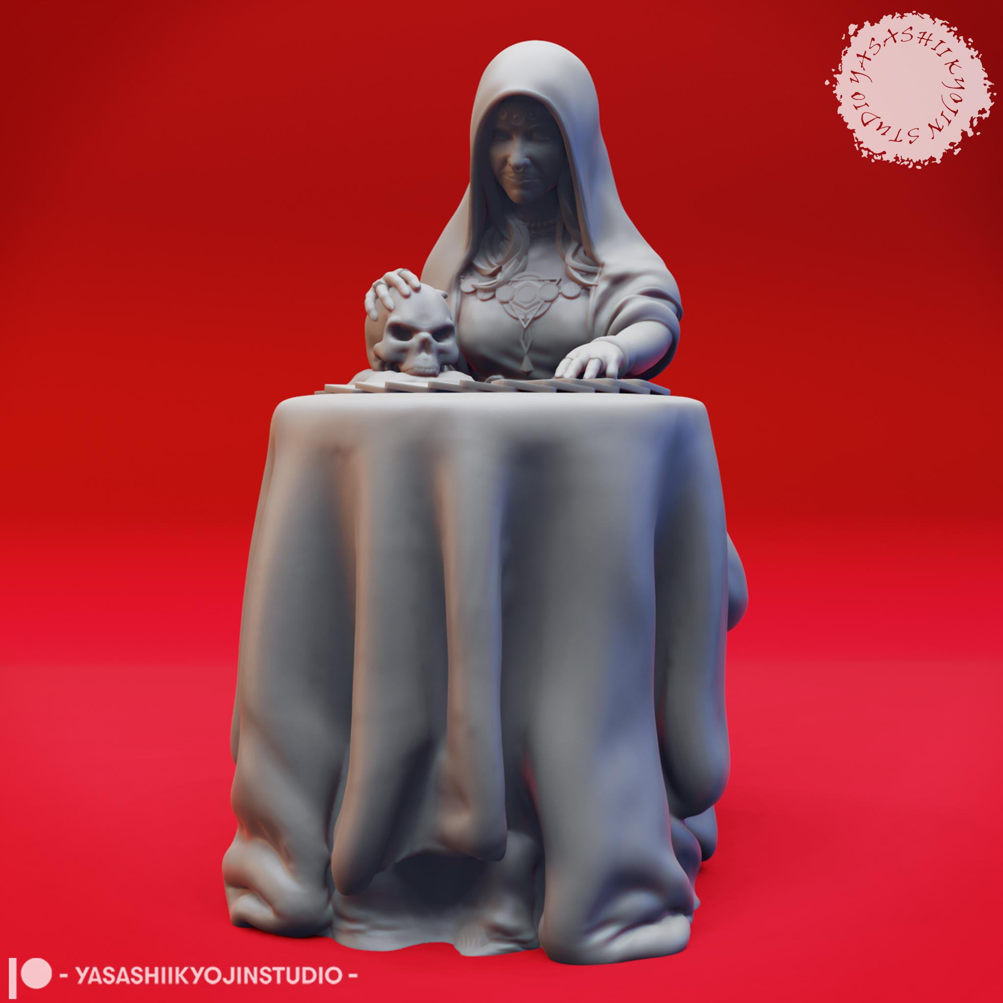 Vadoma - Fortune Teller Pair - Tabletop Miniatures (Pre-Supported) 3d model