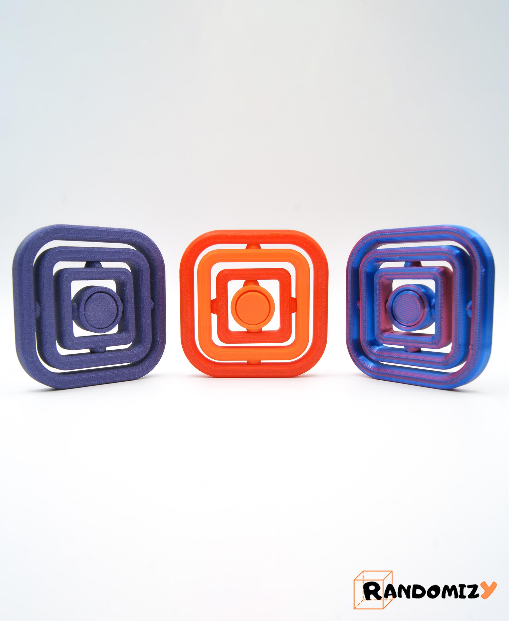 Square Fidget Spinner (Basic) 3d model