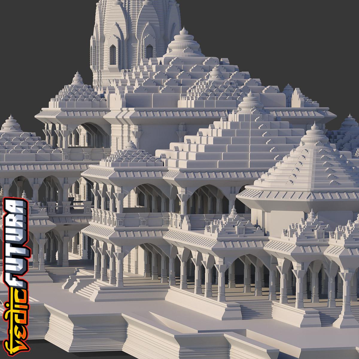 Ayodhya Ram Temple - NO SUPPORTS REQUIRED! 3d model