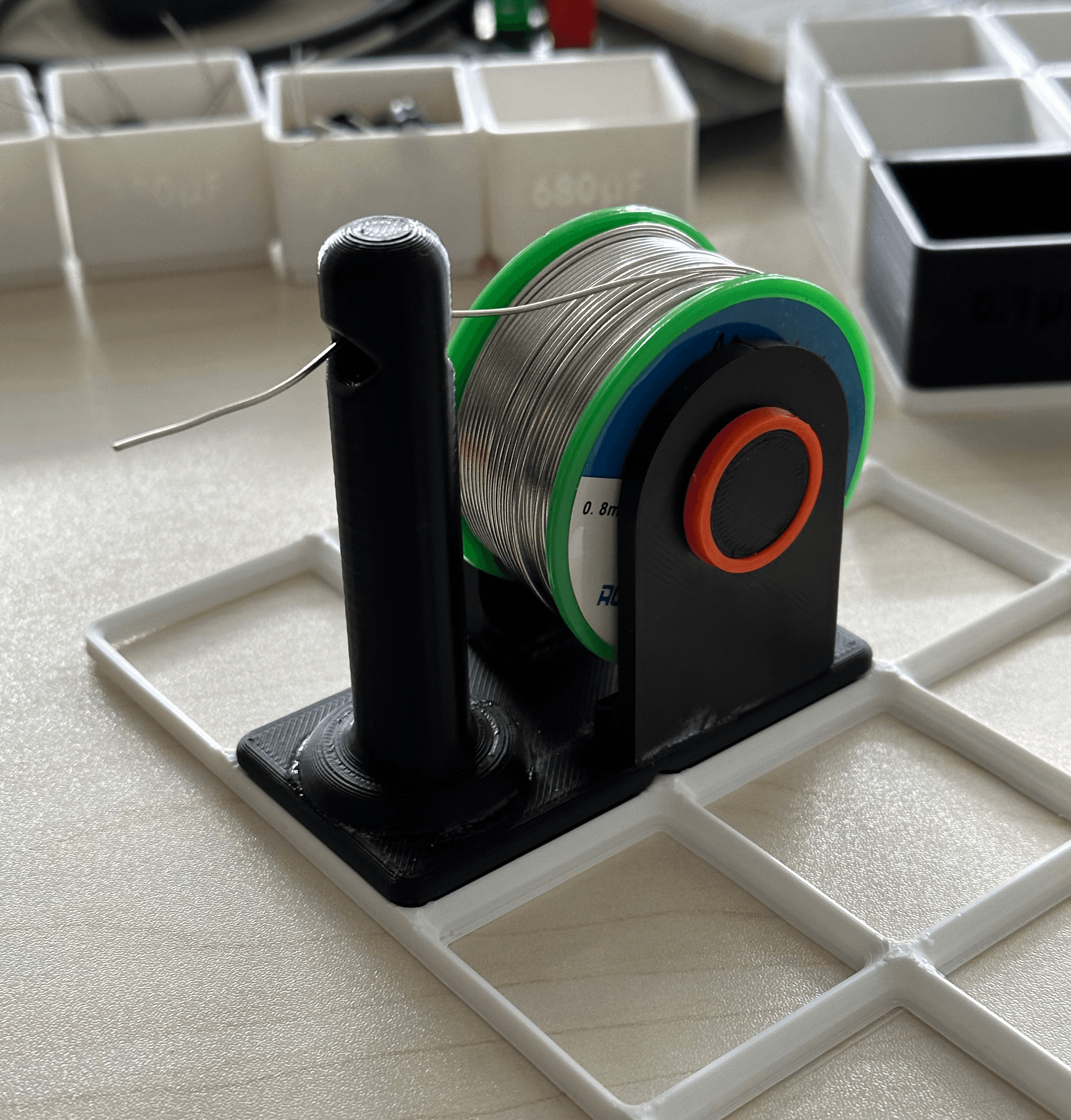 Gridfinity - Solder Holder & Dispenser 3d model