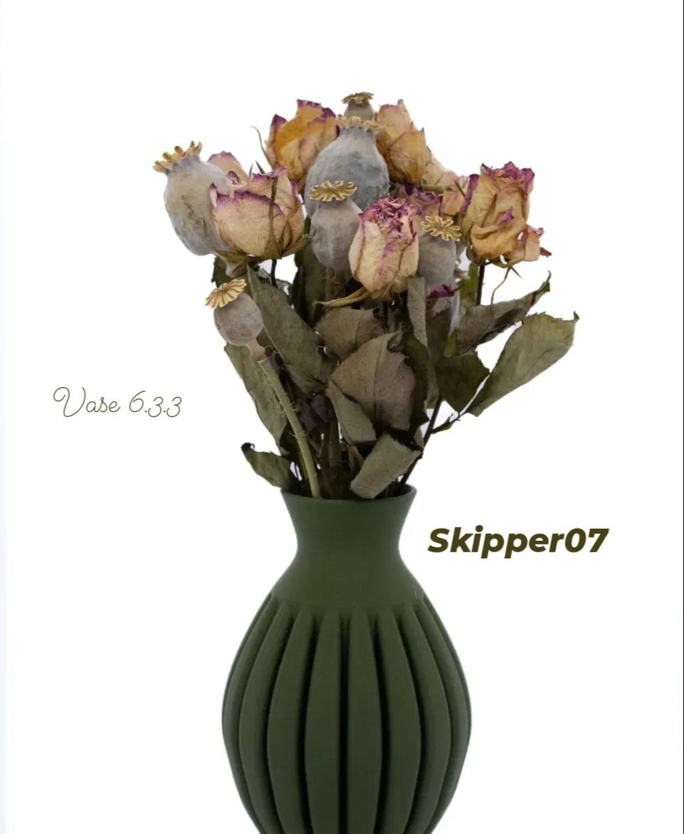 Vase 6.3.3.stl - Polymaker PolyTerra PLA Army Dark Green
Printer: Bambu Lab P1P S - 3d model