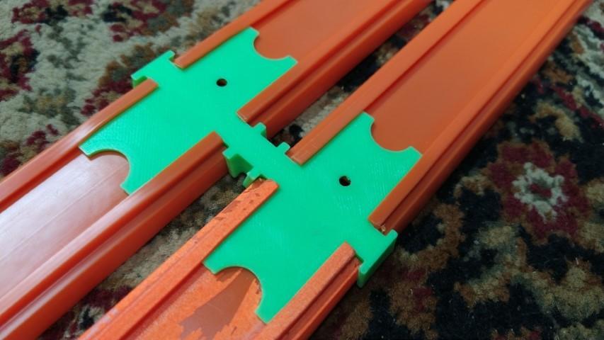 Hot Wheels two track connector with screw holes 3d model