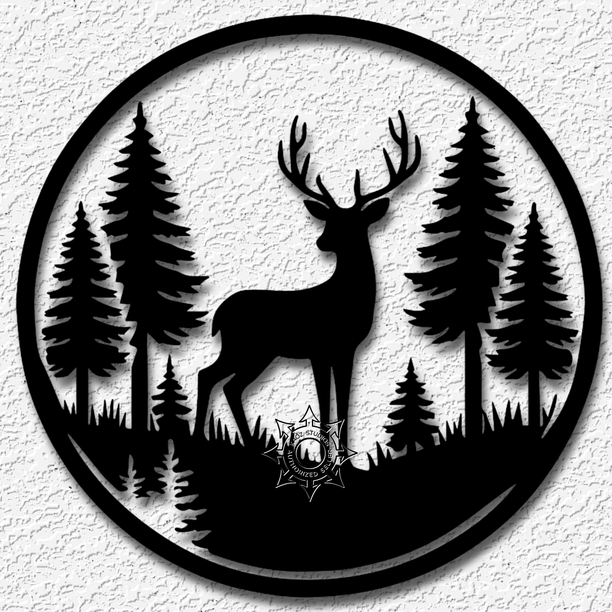 Deer wall art wildlife decor 3d model