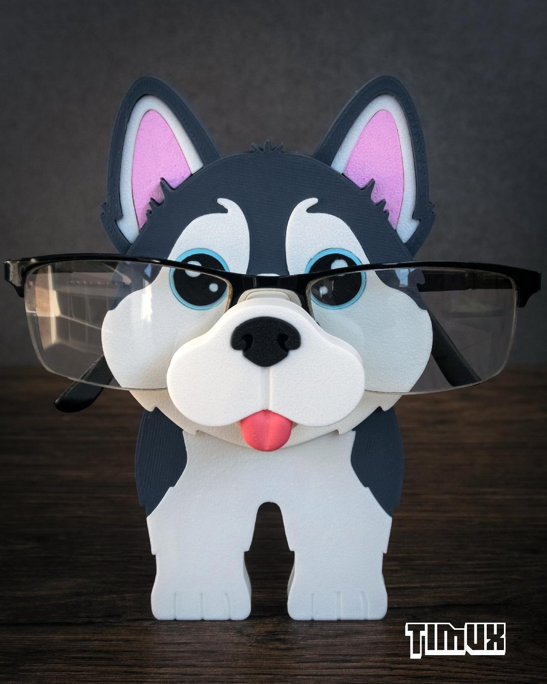 HUSKY GLASSES HOLDER 3d model