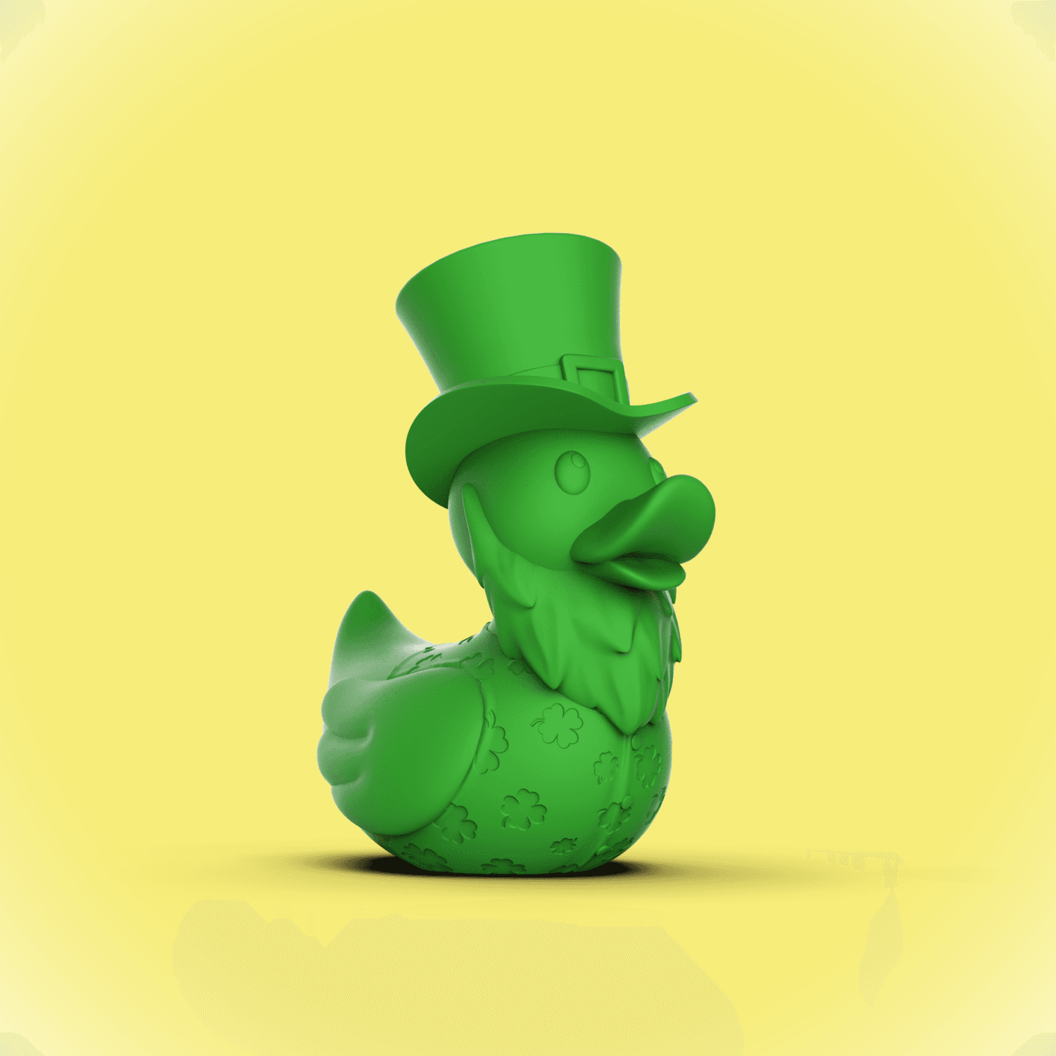 St. Patty's Leprechaun Duck (Single Color) 3d model