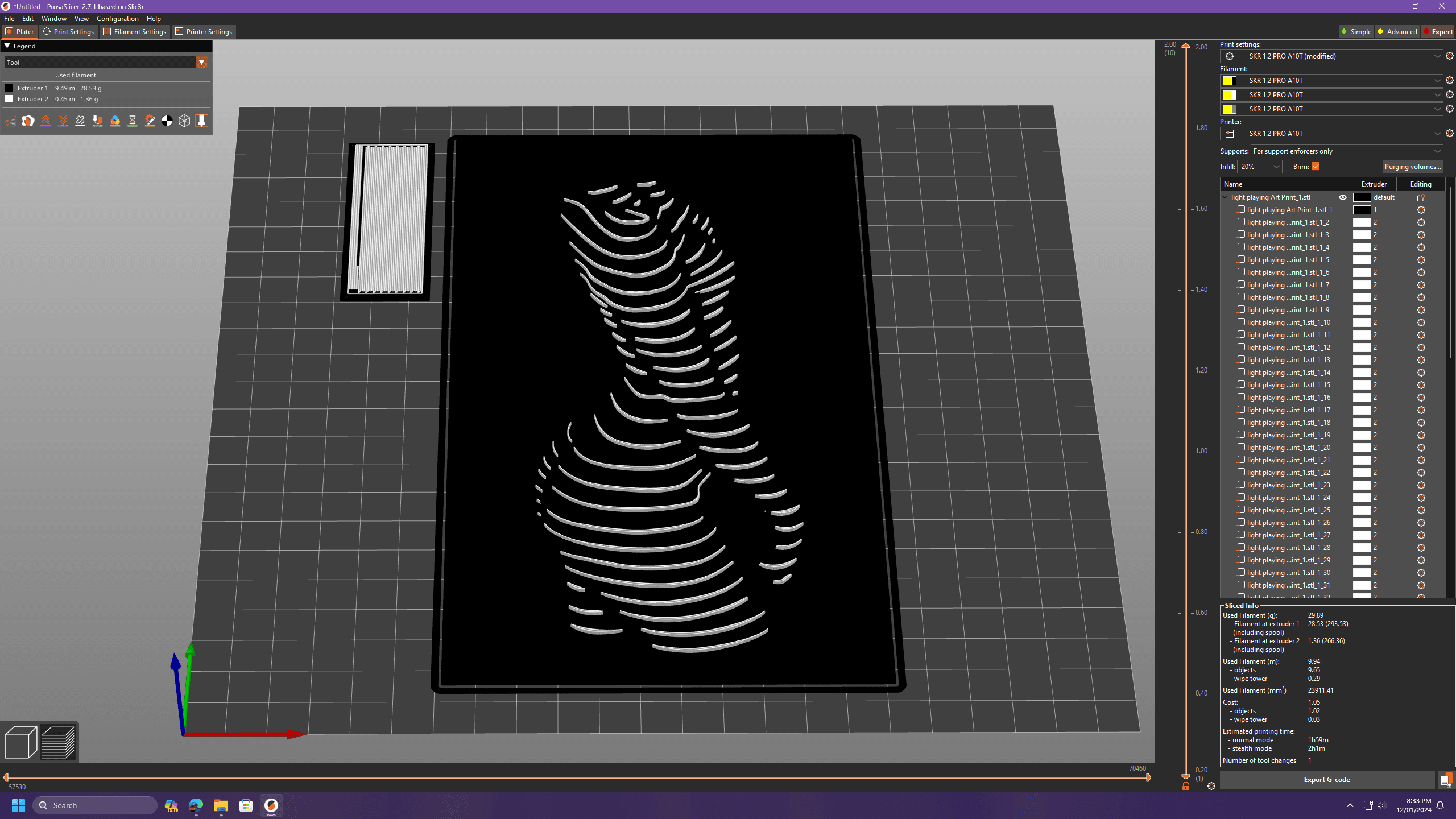 Black & White Wall Art 11 3d model