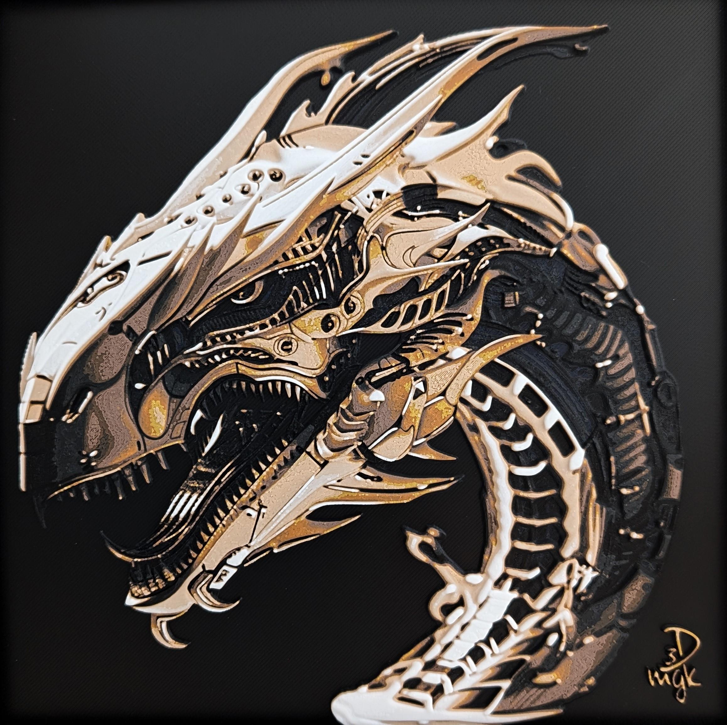 Steel Dragon - Hueforge Print 3d model