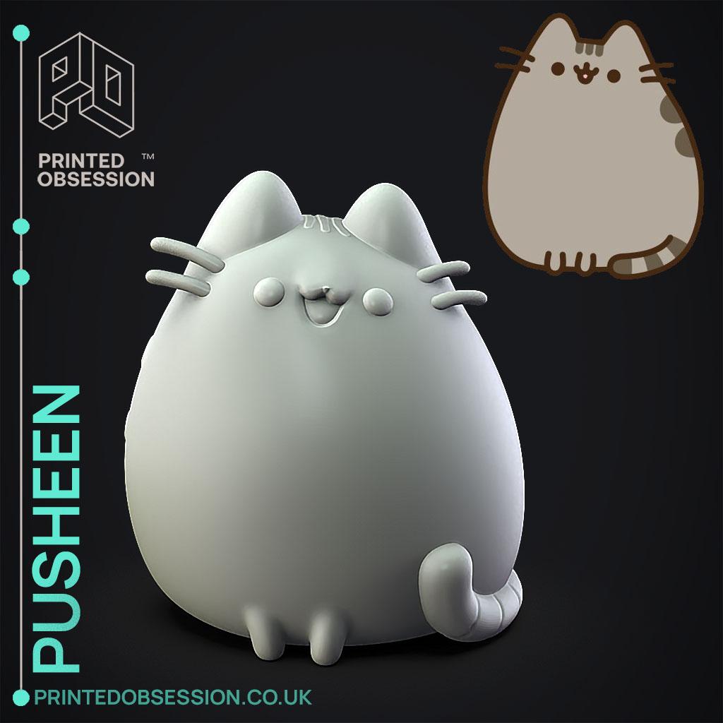 Pusheen - Sitting - Fan Art 3d model