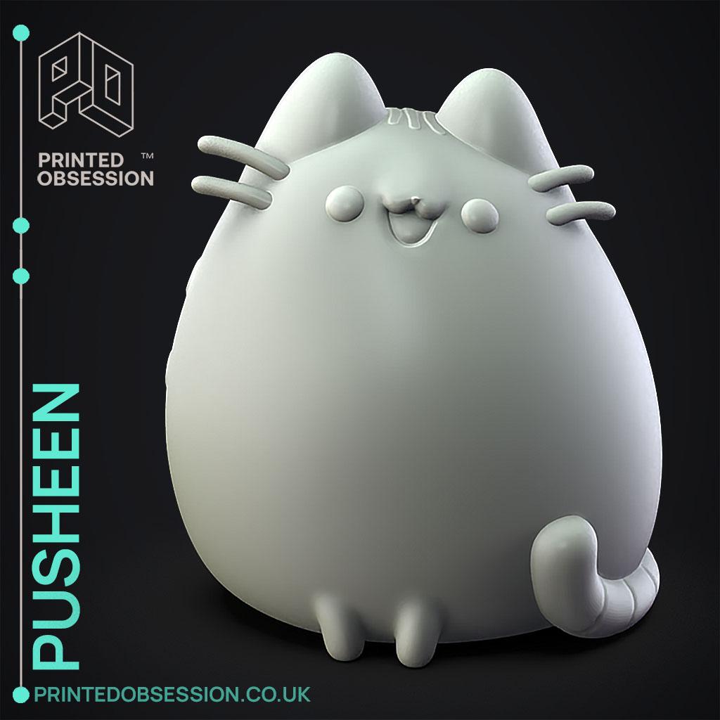 Pusheen - Sitting - Fan Art 3d model