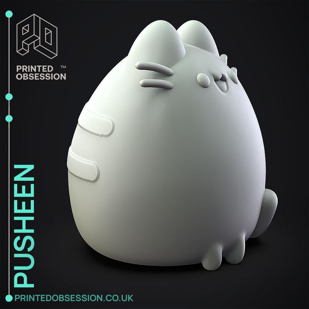 Pusheen - Sitting - Fan Art 3d model