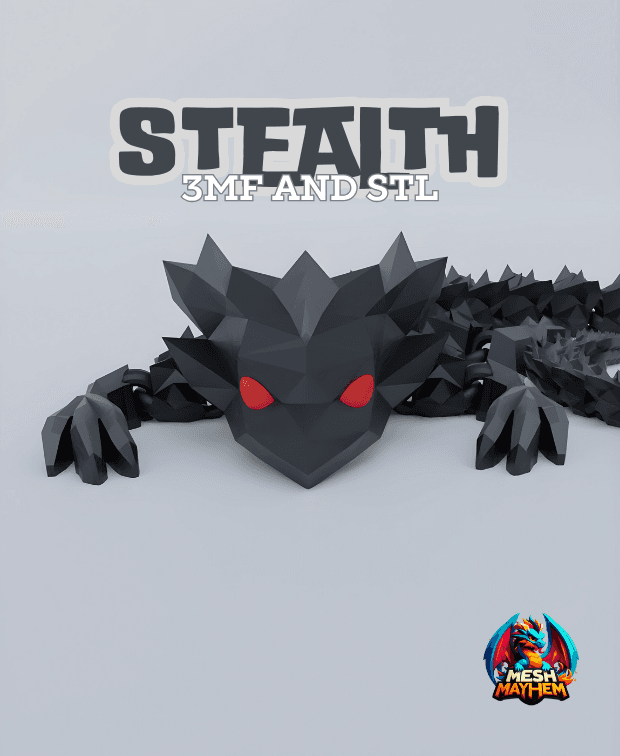 Stealth Articulated Dragon Mesh Mayhem 3d model