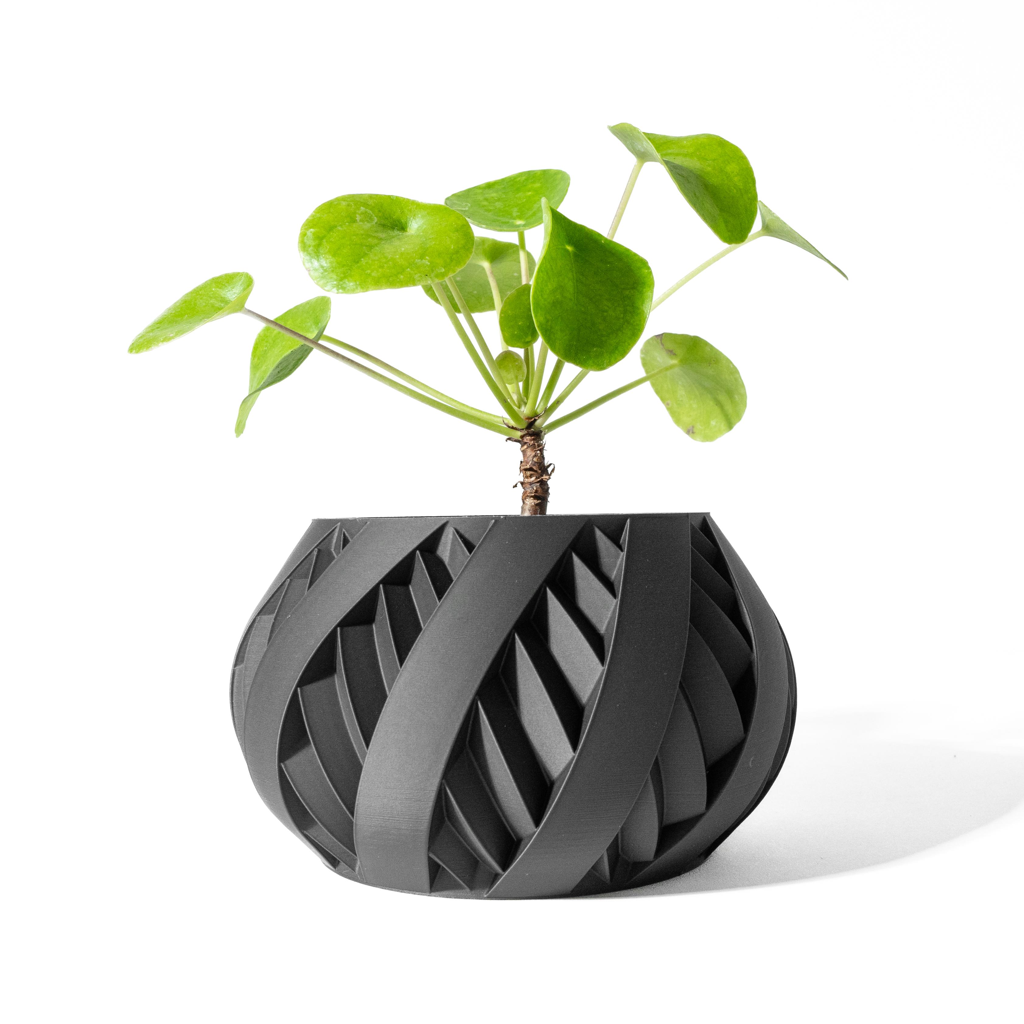 The Silvo Planter Pot with Drainage Tray & Stand: Modern and Unique Home Decor for Plants 3d model