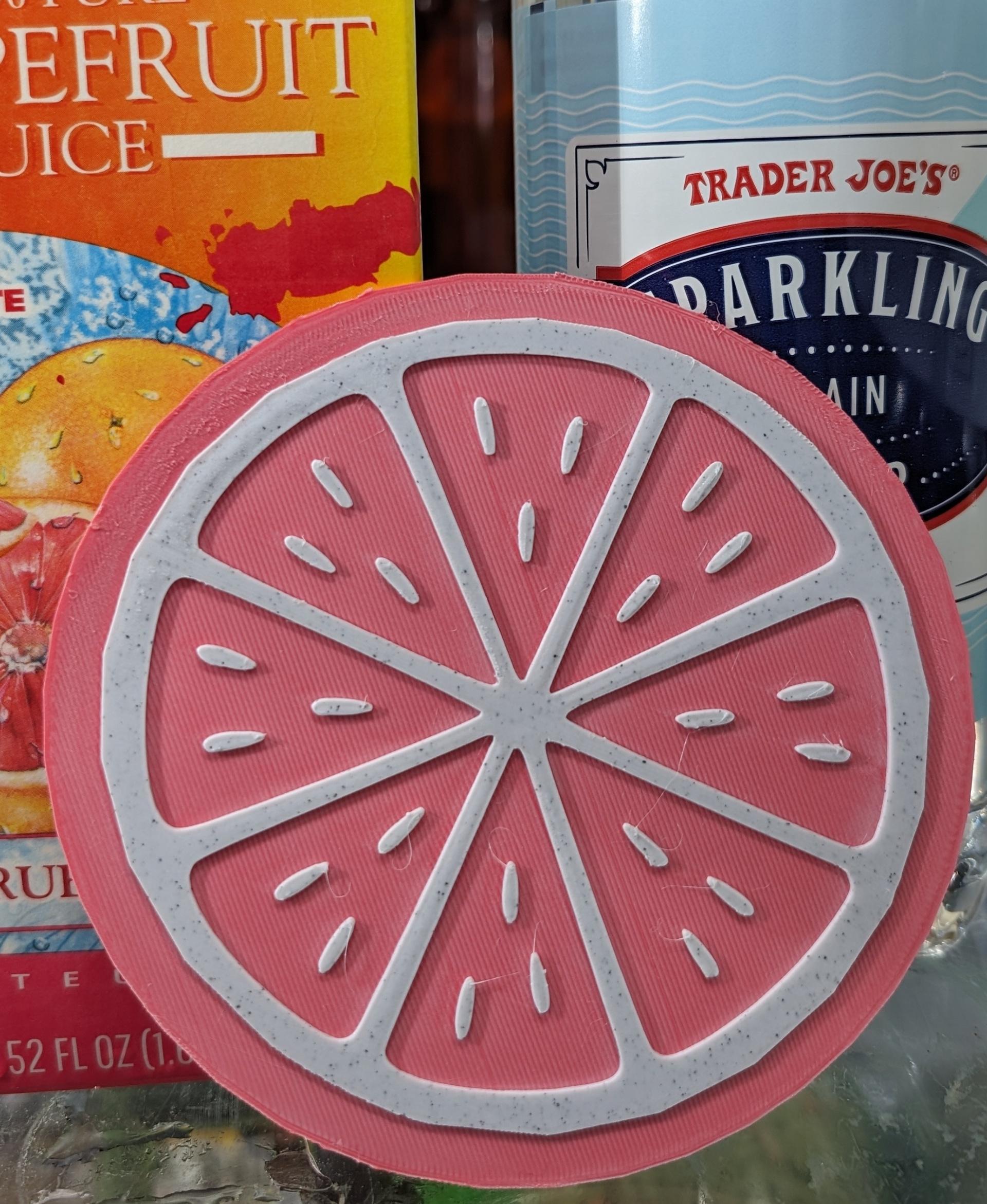 Citrus Slice Wall Plaque Hanging - Orange Slice Circle, Lemon, Lime, Grapefruit Coaster  3d model