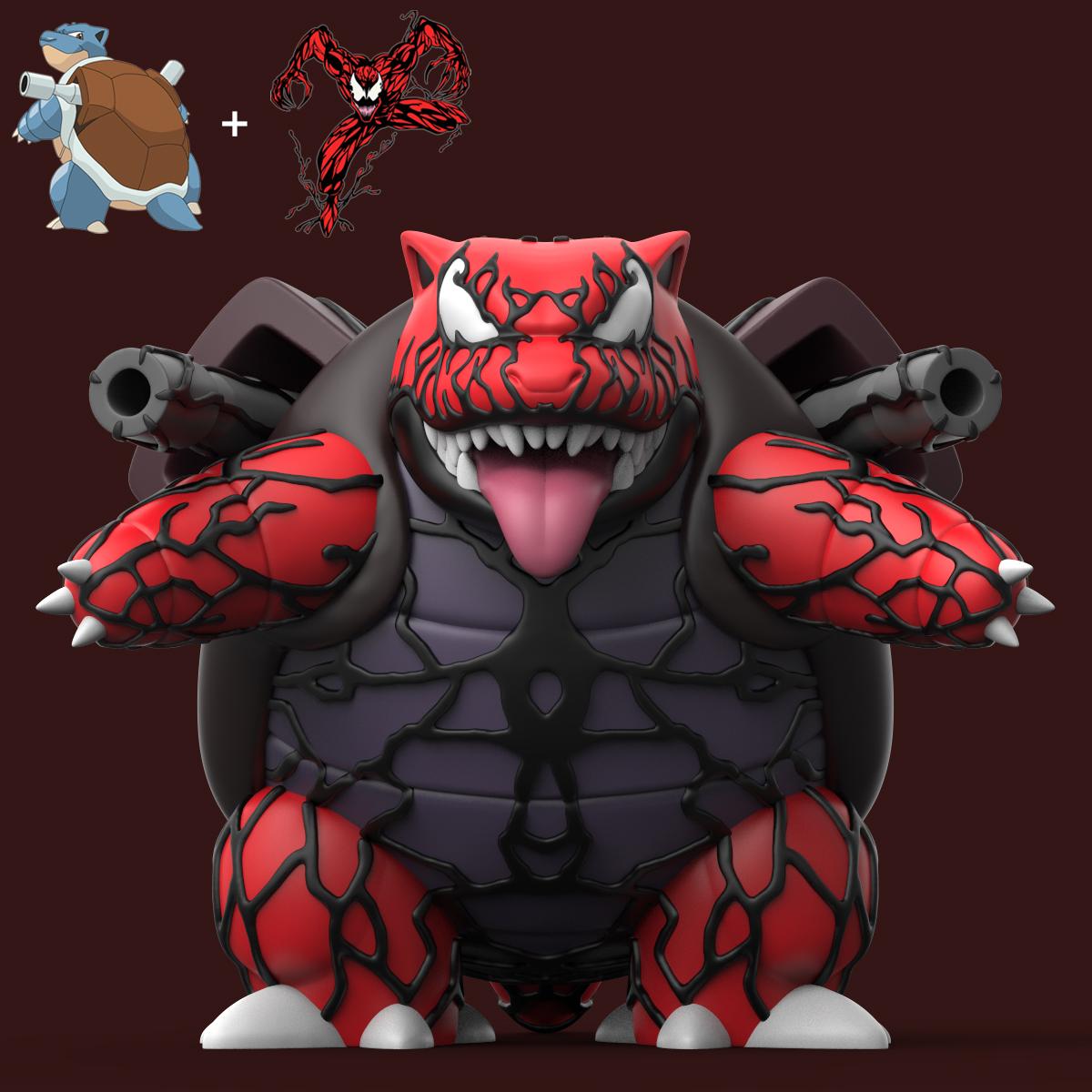 Venom Carnage Blastoise 3d model