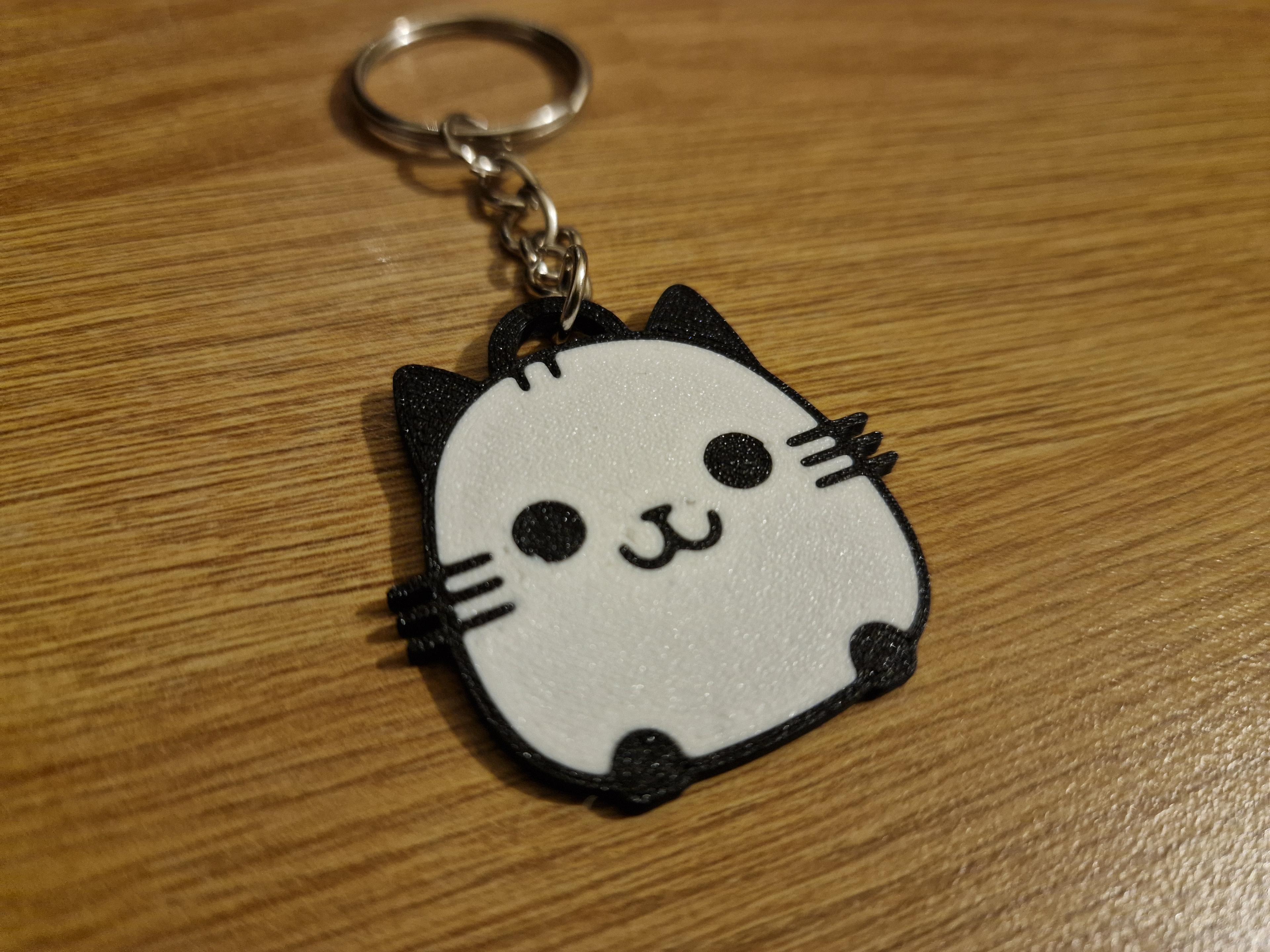 Kawaii Cat Keyring 3 (AMS Ready) 3d model