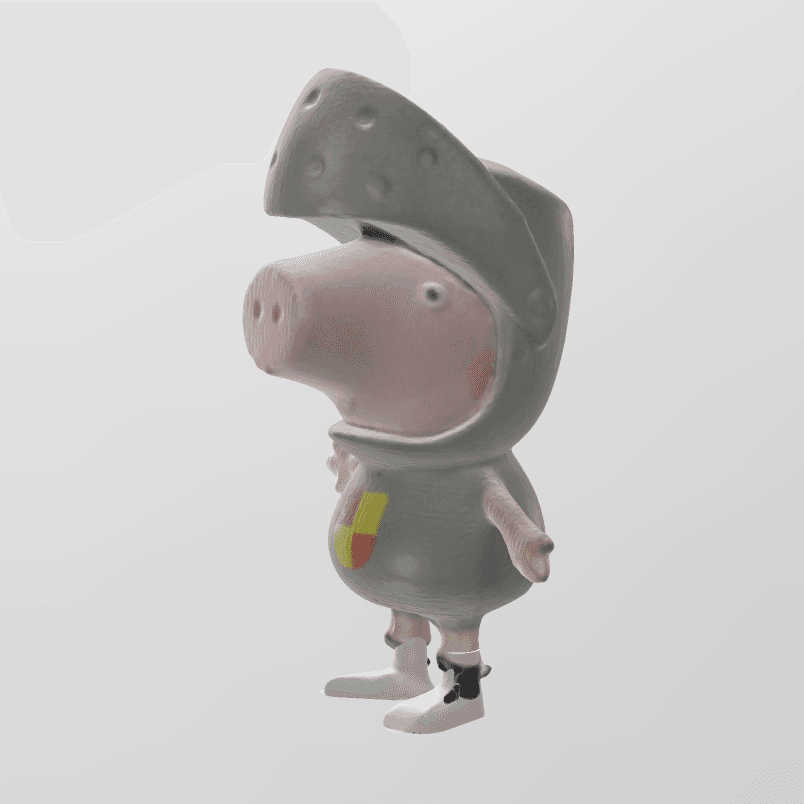 peppa pig warrior 3d model