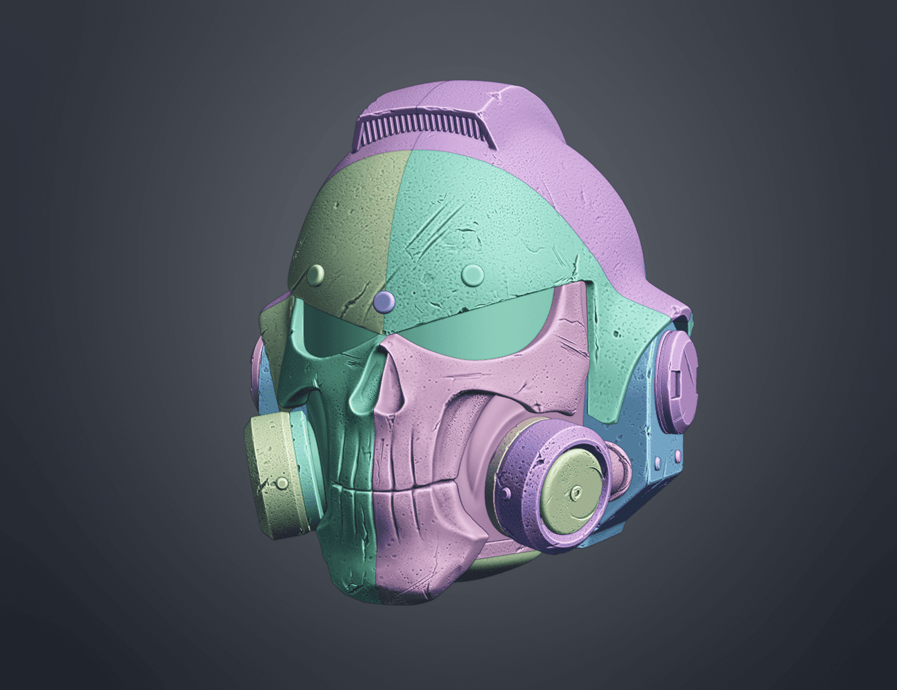 Space Marine Helmet - Vanguard Phobos 3d model