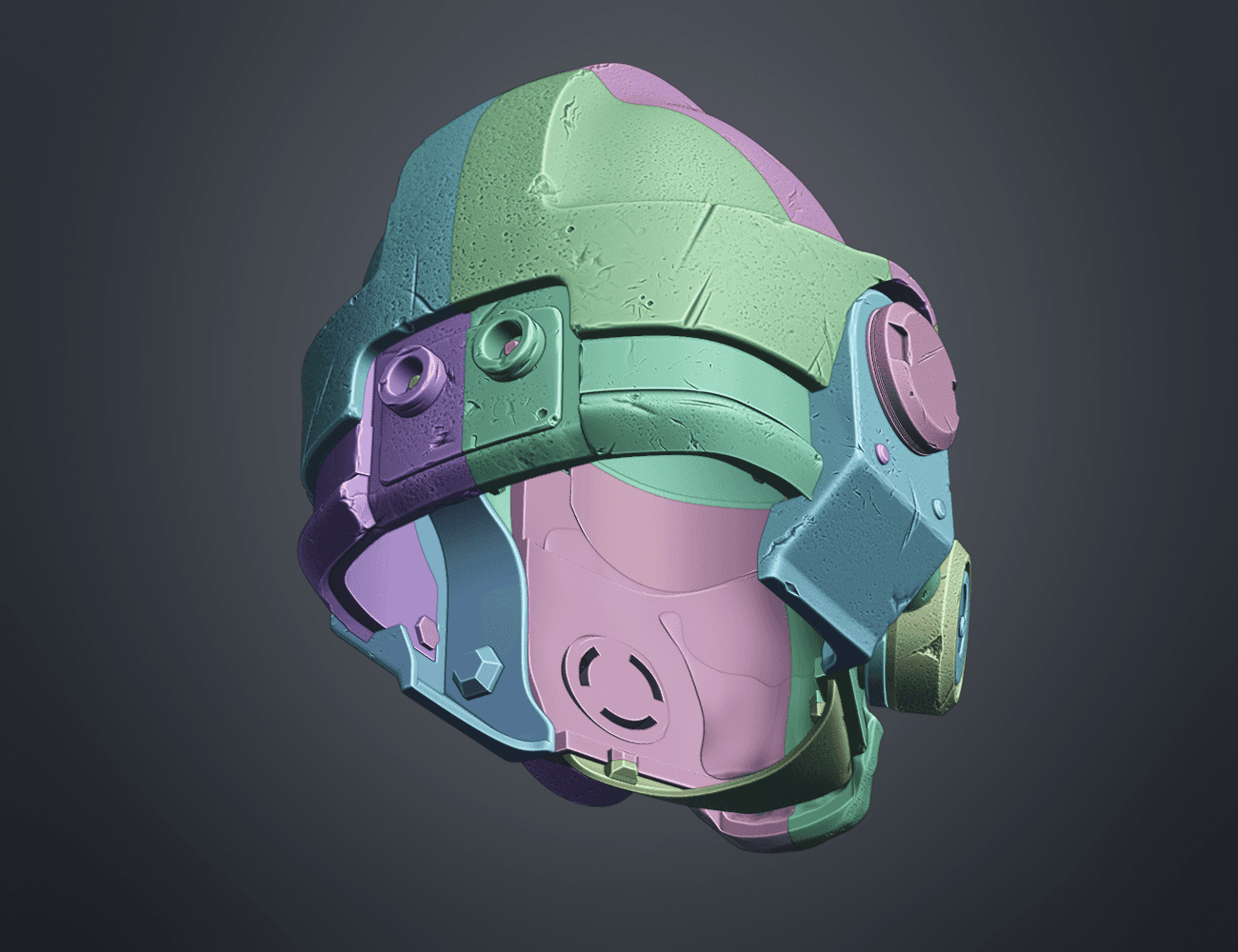 Space Marine Helmet - Vanguard Phobos 3d model