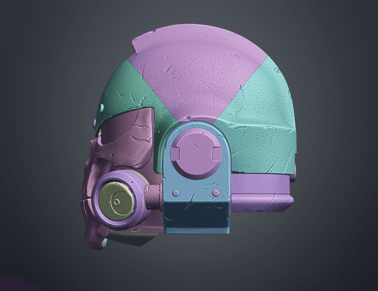 Space Marine Helmet - Vanguard Phobos 3d model