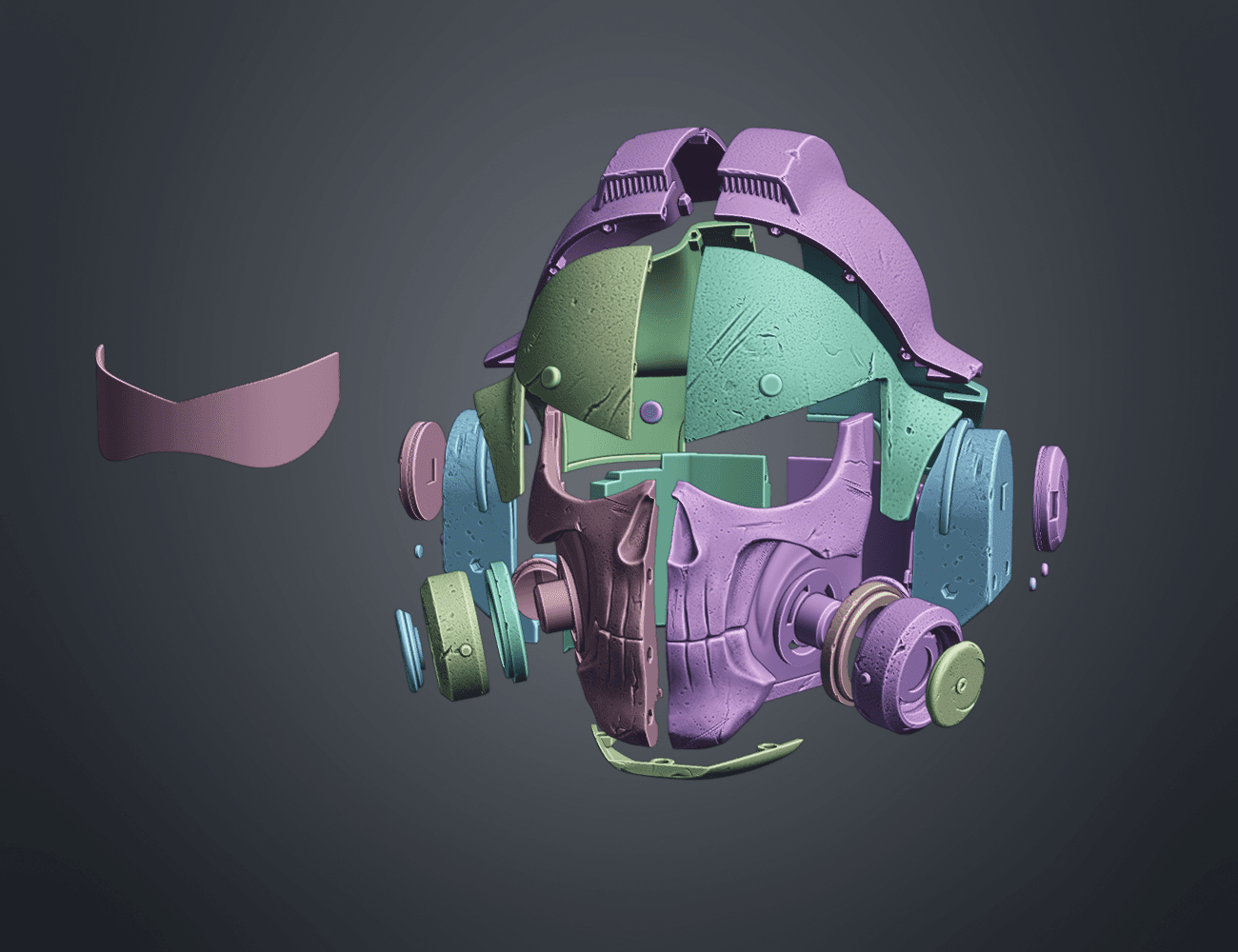 Space Marine Helmet - Vanguard Phobos 3d model