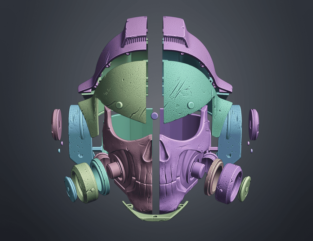 Space Marine Helmet - Vanguard Phobos 3d model