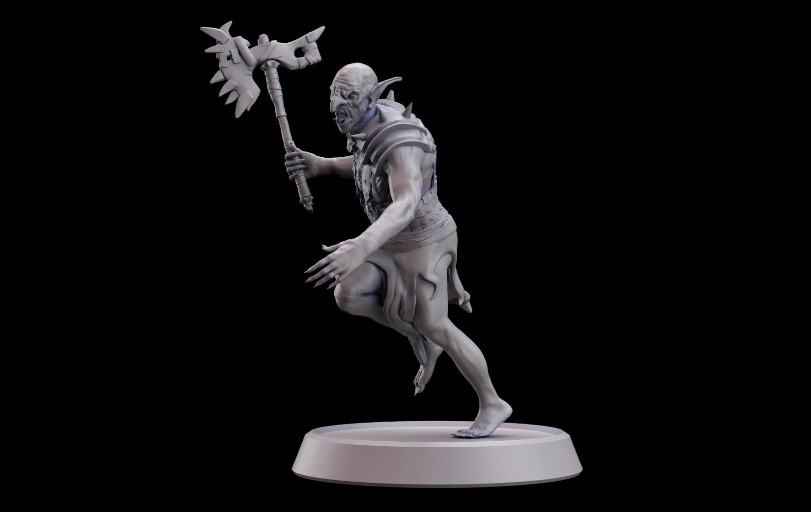 Mogga the slicer of dwarf (32 mm) 3d model