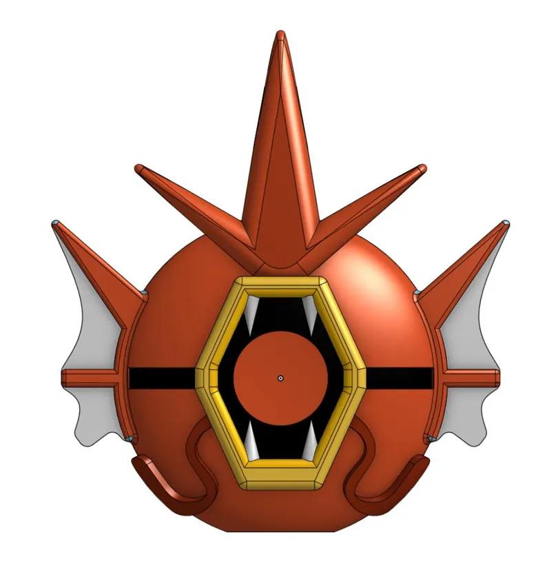 Gyarados Pokeball / Pokémon Go Plus + Protective Case 3d model