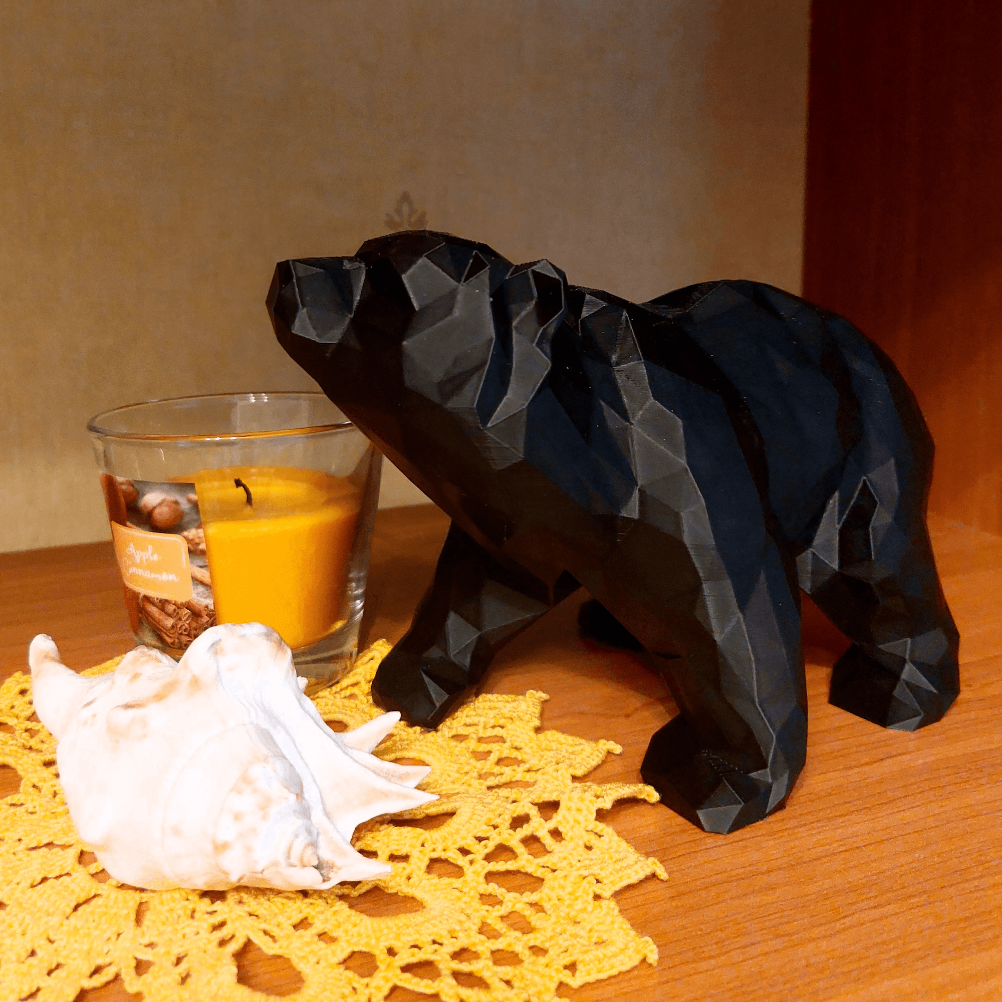 Cuddly Low Poly Bear Piggy Bank - Encourage Saving with this Unique Bear Piggy Bank for Kids' Saving 3d model