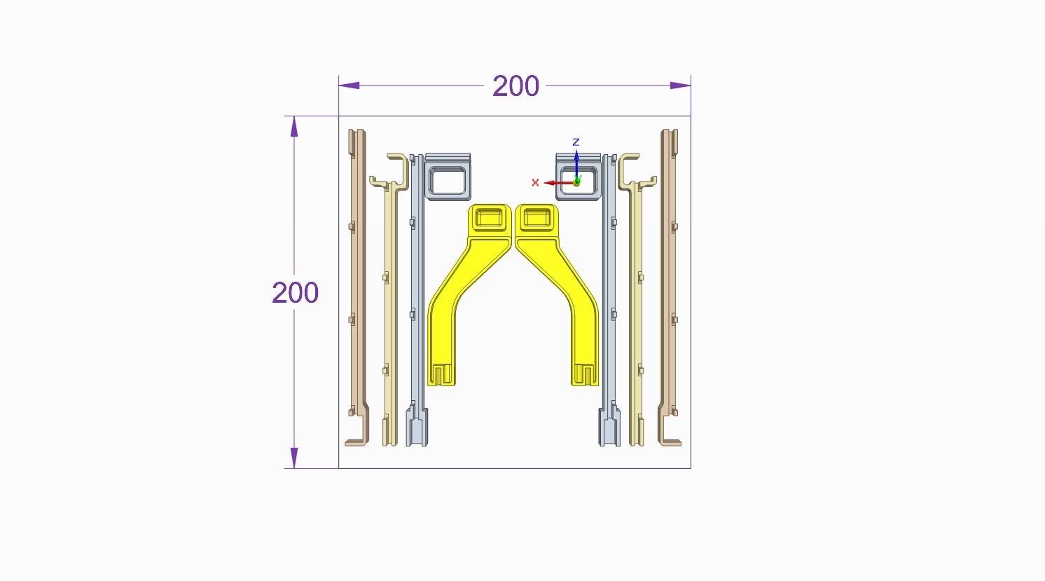 Ender 3 ProX led strip mount - print ready layout 3d model