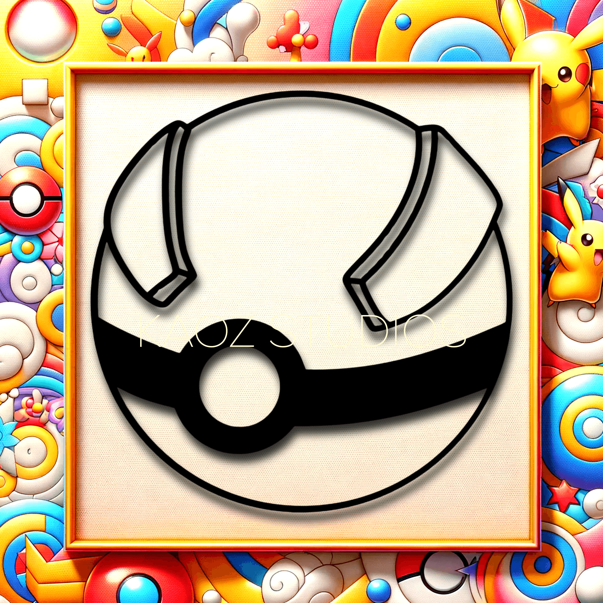 Pokeball wall art Pokemon wall decor poke ball 3d model