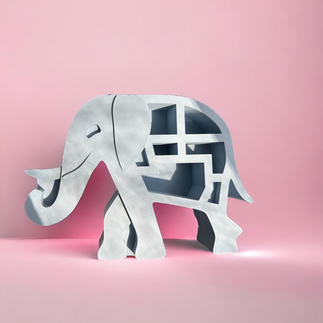 Elephant mini shelf organizer 3d model