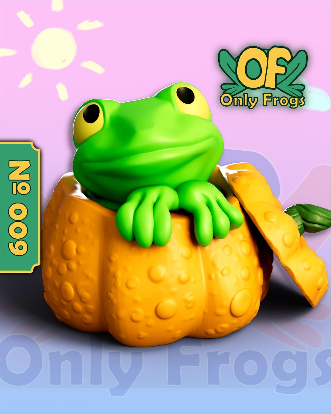 Pumpkin Frog - Halloween 3d model