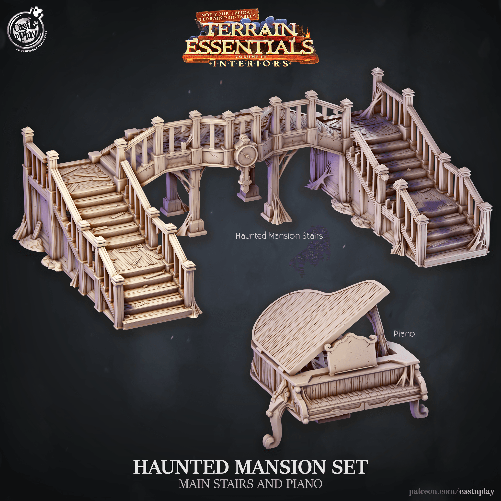 Haunted Mansion Set (Pre-Supported) 3d model