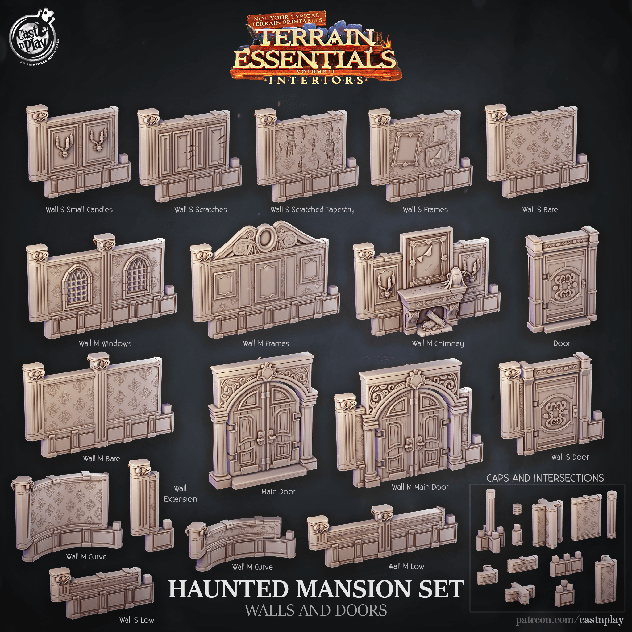 Haunted Mansion Set (Pre-Supported) 3d model