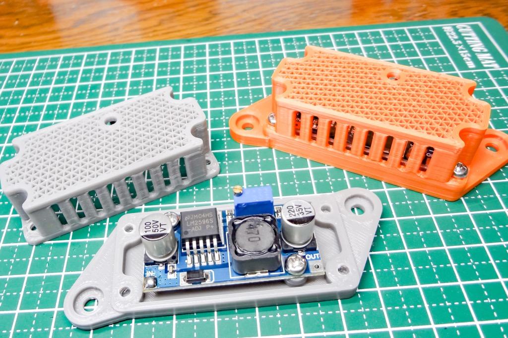 LM2596 Module Cover for 4040 frame mount 3d model